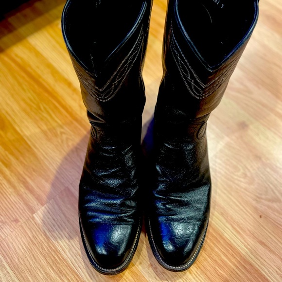 Mens Justin Brand Genuine Exotic smooth Ostrich Roper Boots. Style 3342 - Picture 1 of 12